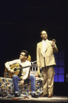 Actor Paul Hipp (L) w. cast member in a scene fr. the Broadway musical "Buddy." (New York)