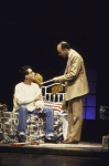 Actor Paul Hipp (L) w. cast member in a scene fr. the Broadway musical "Buddy." (New York)