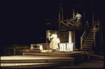 Actresses (L-R) Tonya Pinkins and Margaret Whitton in a scene from the New York Shakespeare Festival production of the play "The Merry Wives of Windsor" at the Delacorte Theatre in Central Park (New York)