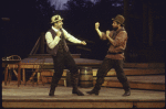 Actors (L-R) Enrico Colantoni and John Ellison Conlee in a scene from the New York Shakespeare Festival production of the play "The Merry Wives of Windsor" at the Delacorte Theatre in Central Park (New York)