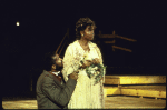 Actors David Alan Grier and Tonya Pinkins in a scene from the New York Shakespeare Festival production of the play "The Merry Wives of Windsor" at the Delacorte Theatre in Central Park (New York)
