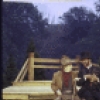 Actors (L-R) George Hall, Reggie Montgomery and Brian Coats in a scene from the New York Shakespeare Festival production of the play "The Merry Wives of Windsor" at the Delacorte Theatre in Central Park (New York)