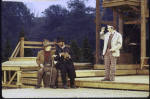 Actors (L-R) George Hall, Reggie Montgomery and Brian Coats in a scene from the New York Shakespeare Festival production of the play "The Merry Wives of Windsor" at the Delacorte Theatre in Central Park (New York)