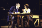 Actors Brian Murray and Andrea Martin in a scene from the New York Shakespeare Festival production of the play "The Merry Wives of Windsor" at the Delacorte Theatre in Central Park (New York)