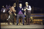 Actor Brian Murray (C) with cast members in a scene from the New York Shakespeare Festival production of the play "The Merry Wives of Windsor" at the Delacorte Theatre in Central Park (New York)
