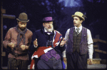 Actor Brian Murray (C) with cast members in a scene from the New York Shakespeare Festival production of the play "The Merry Wives of Windsor" at the Delacorte Theatre in Central Park (New York)