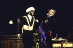 Actors (L-R) David Alan Grier and Brian Murray in a scene from the New York Shakespeare Festival production of the play "The Merry Wives of Windsor" at the Delacorte Theatre in Central Park (New York)