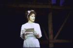 Actress Margaret Whitton in a scene from the New York Shakespeare Festival production of the play "The Merry Wives of Windsor" at the Delacorte Theatre in Central Park (New York)
