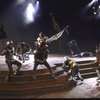 Cast in a scene fr. the New York Shakespeare Festival production of the play "Henry V" at the Delacorte Theatre in Central Park. (New York)