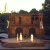 Cast in a scene fr. the New York Shakespeare Festival production of the play "Henry V" at the Delacorte Theatre in Central Park. (New York)