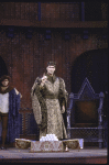 Actor Kevin Kline (C) w. cast member in a scene fr. the New York Shakespeare Festival production of the play "Henry V" at the Delacorte Theatre in Central Park. (New York)