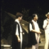 Actors (L-R) Mark Hymen, Spike McClure, William Converse-Roberts, Peter Carlton Brown and Mark Moses in a scene from the New York Shakespeare Festival production of the play "Love's Labour's Lost." (New York)