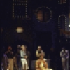 Actors Kevin Kline & Lisa Gay Hamilton (C) w. cast members  in a scene fr. the New York Shakespeare Festival production of the play "Measure For Measure" at the Delacorte Theatre in Central Park. (New York)