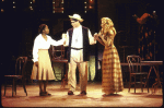 Actors (L-R) Lisa Gay Hamilton, Kevin Kline & Hope Davis in a scene fr. the New York Shakespeare Festival production of the play "Measure For Measure" at the Delacorte Theatre in Central Park. (New York)