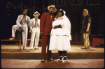 Actors (C) Ruben Santiago-Hudson & Karla Burns in a scene fr. the New York Shakespeare Festival production of the play "Measure For Measure" at the Delacorte Theatre in Central Park. (New York)