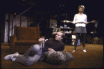 Actors William Hurt & Judith Ivey in a scene fr. the Broadway  play "Hurlyburly." (New York)