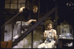 Actors William Hurt & Sigourney Weaver in a scene fr. the Broadway play "Hurlyburly." (New York)