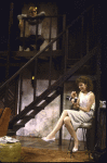 Actors William Hurt & Sigourney Weaver  in a scene fr. the Broadway play "Hurlyburly." (New York)