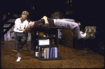Actors William Hurt & Judith Ivey in a scene fr. the Broadway  play "Hurlyburly." (New York)
