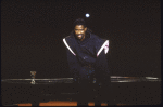 Actor Denzel Washington in a scene from the New York Shakespeare Festival production of the play "Richard III" at the Delacorte Theatre in Central Park (New York)