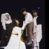 Actors (L-R) Virginia Downing, Nancy Palk, Seth Gilliam and Tracey Copeland in a scene from the New York Shakespeare Festival production of the play "Richard III" at the Delacorte Theatre in Central Park (New York)