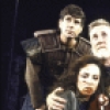 Actors (L-R) David Purdham, Pamela Gien, Donald Moffat and Jon DeVries in a scene from the New York Shakespeare Festival production of the play "Titus Andronicus" at the Delacorte Theatre in Central Park. (New York)