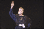 Actor Donald Moffat in a scene from the New York Shakespeare Festival production of the play "Titus Andronicus" at the Delacorte Theatre in Central Park. (New York)