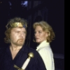 Actors Kevin Conway and Mariette Hartley in a rehearsal shot from the New York Shakespeare Festival production of the play "King John" at the Delacorte Theatre in Central Park (New York)