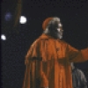 Actors (L-R) Herb Downer and Jay O. Sanders in a scene from the New York Shakespeare Festival production of the play "King John" at the Delacorte Theatre in Central Park (New York)