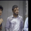 (L-R) Casting director Joanna Merlin & composer/lyricist Stephen Sondheim during casting session  for the Broadway musical "Merrily We Roll Along." (New York)