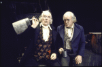 Actors (L-R) Will Geer and Patrick Magee in a scene from the Broadway play "Scratch." (New York)