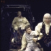 Actors (2L-R) Will McKenzie, Will Geer and Patrick Magee with cast member in a scene from the Broadway play "Scratch." (New York)