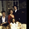 Actors (standing) Patrick Fitzgerald, Jane Alexander and John Vickery with Julie Dretzin (seated) in a publicity shot for the Lincoln Center Theater production of the play "The Sisters Rosensweig" (New York)