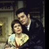 Actors Christine Estabrook and John Vickery in a scene from the Broadway production of the play "The Sisters Rosensweig" (New York)