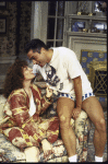 Actors Joanne Camp and Tom Hewitt in a scene from the replacement cast of the Broadway production of the play "The Sisters Rosensweig" (New York)