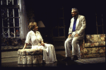 Actors Michael Learned and Hal Linden in a scene from the replacement cast of the Broadway production of the play "The Sisters Rosensweig" (New York)