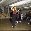 Actor Gregory Hines (C) w. cast members in a rehearsal shot fr. the Broadway musical "Jelly's Last Jam." (New York)