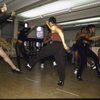 Actor Gregory Hines (C) w. cast members in a rehearsal shot fr. the Broadway musical "Jelly's Last Jam." (New York)