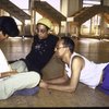 (L-R) Actors Tonya Pinkins & Gregory Hines w. director George C. Wolfe in a rehearsal shot fr. the Broadway musical "Jelly's Last Jam." (New York)