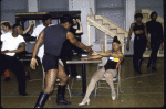 Cast members in a rehearsal shot fr. the Broadway musical "Jelly's Last Jam." (New York)