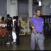Actor Keith David (C) w. cast members in a rehearsal shot fr. the Broadway musical "Jelly's Last Jam." (New York)