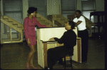 Actors (L-R)  Tonya Pinkins, Gregory Hines & Stanley Wayne Mathis in a rehearsal shot fr. the Broadway musical "Jelly's Last Jam." (New York)