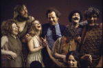 Director Paul Sills (C) with cast in a publicity shot for the Broadway entertainment "Ovid's Metamorphoses" (New York)