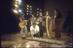 Musical group The True Brethren in a scene from the Broadway entertainment "Ovid's Metamorphoses" (New York)