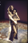 Actors Charles Bartlett and Paula Kelly in a scene from the Broadway entertainment "Ovid's Metamorphoses" (New York)