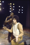 Actors Paul Sand and Paula Kelly in a scene from the Broadway entertainment "Ovid's Metamorphoses" (New York)