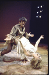Actors Richard Schaal and Mary Frann in a scene from the Broadway entertainment "Ovid's Metamorphoses" (New York)