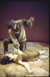 Married actors Richard Schaal and Valerie Harper in a scene from the Broadway entertainment "Ovid's Metamorphoses" (New York)