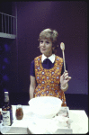 Actress Barbara Barrie in a scene from the Broadway musical "The Selling Of The President" (New York)