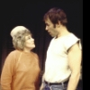 Actors Helena Carroll and Brad Sullivan in a scene from the Off-Broadway play "Small Craft Warnings" (New York)